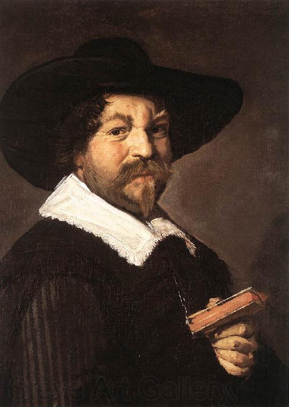 HALS, Frans Portrait of a Man Holding a Book France oil painting art